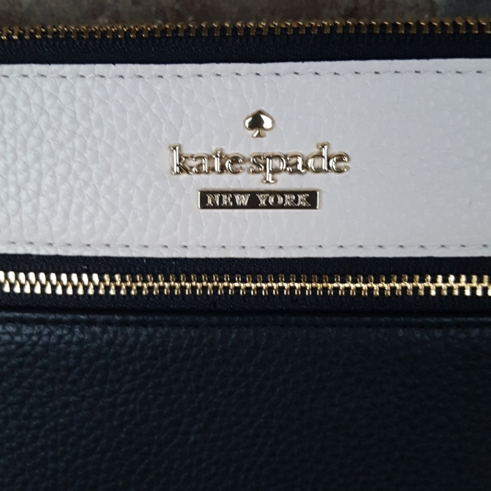 Kate Spade Black and Nude Leather Clutch - Picture 3 of 5